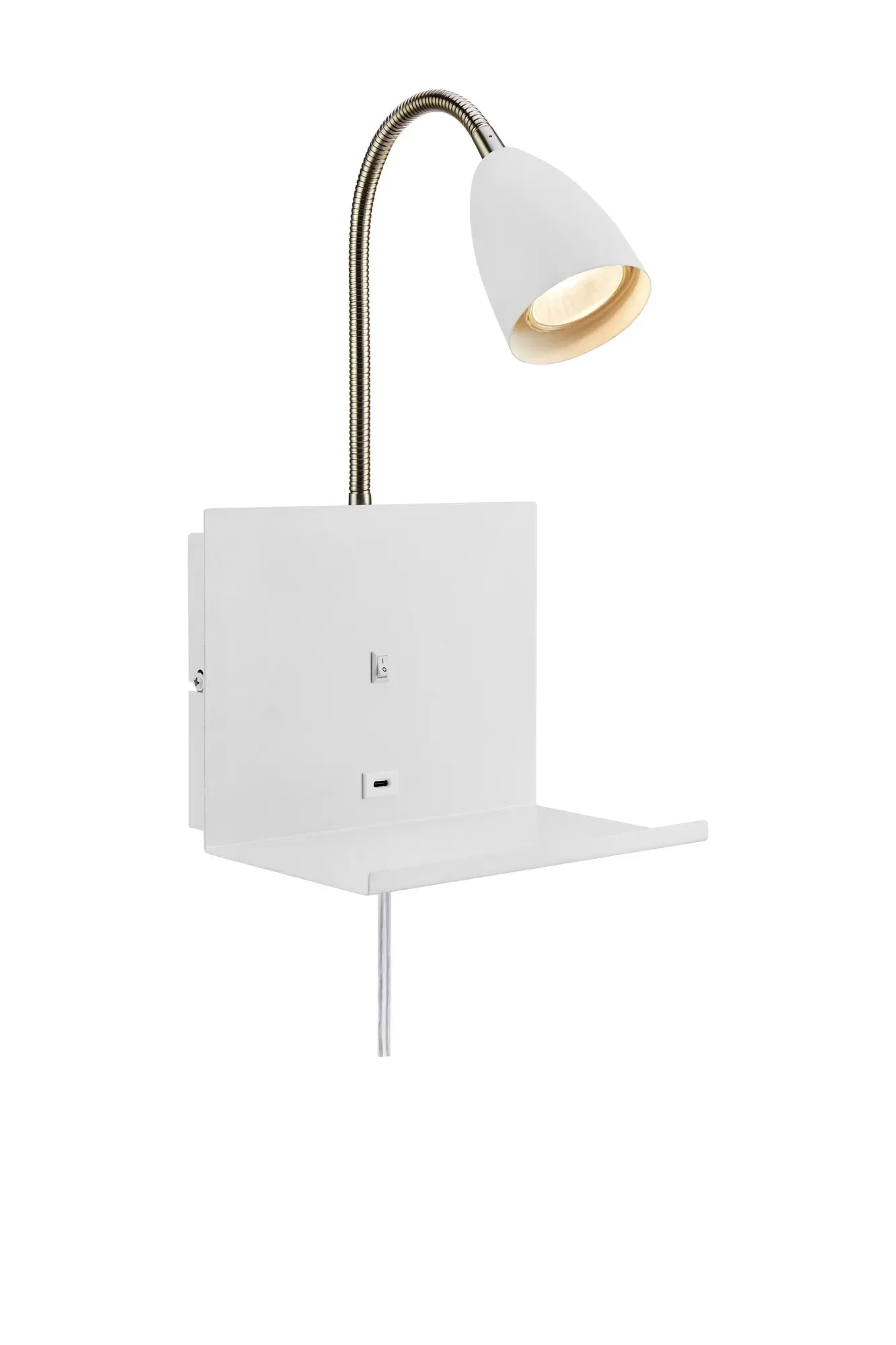Cuarto Nachttischlampe Weiß