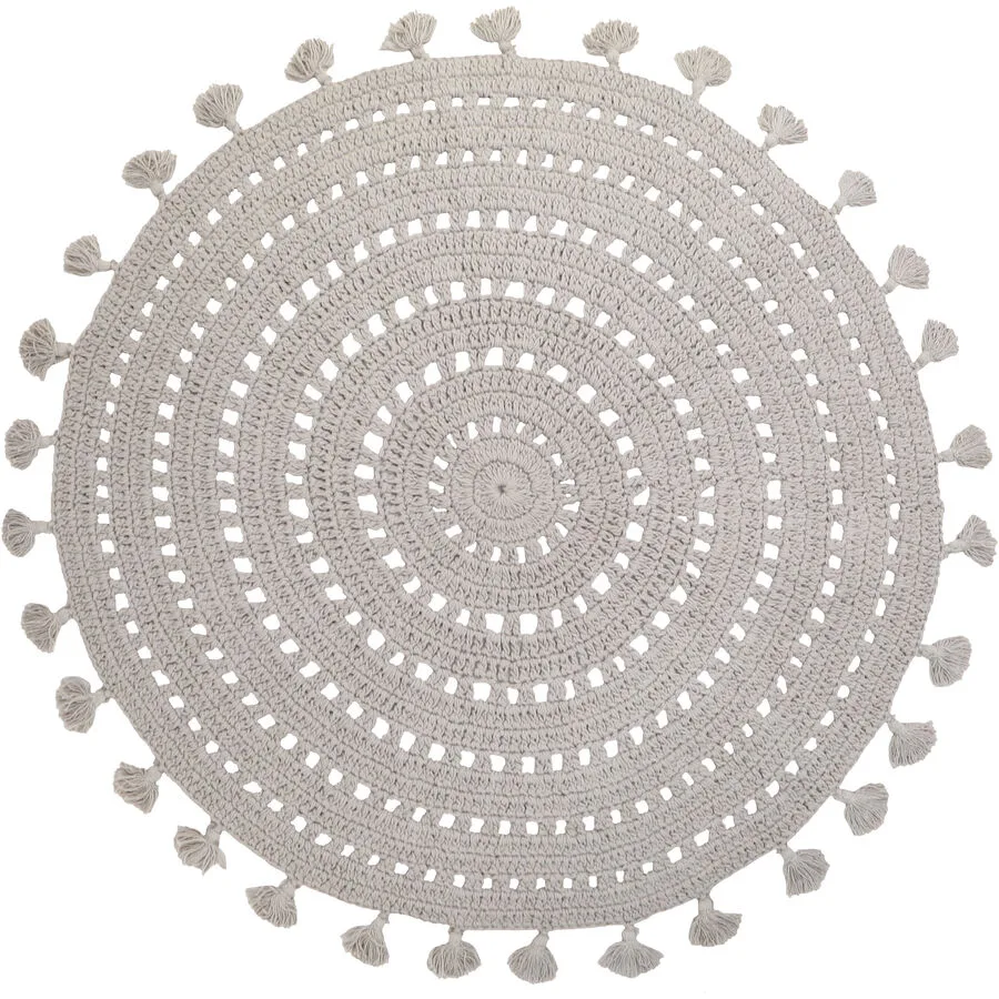 Kinderteppich Immi grey Baumwolle 120 x 120 cm
