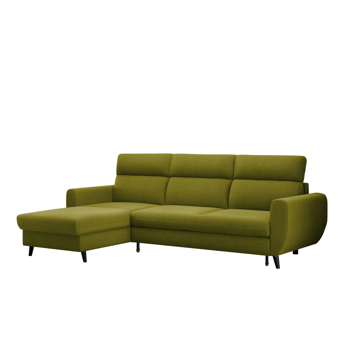 Vylon 3-sits Bäddsoffa med divan - Grön