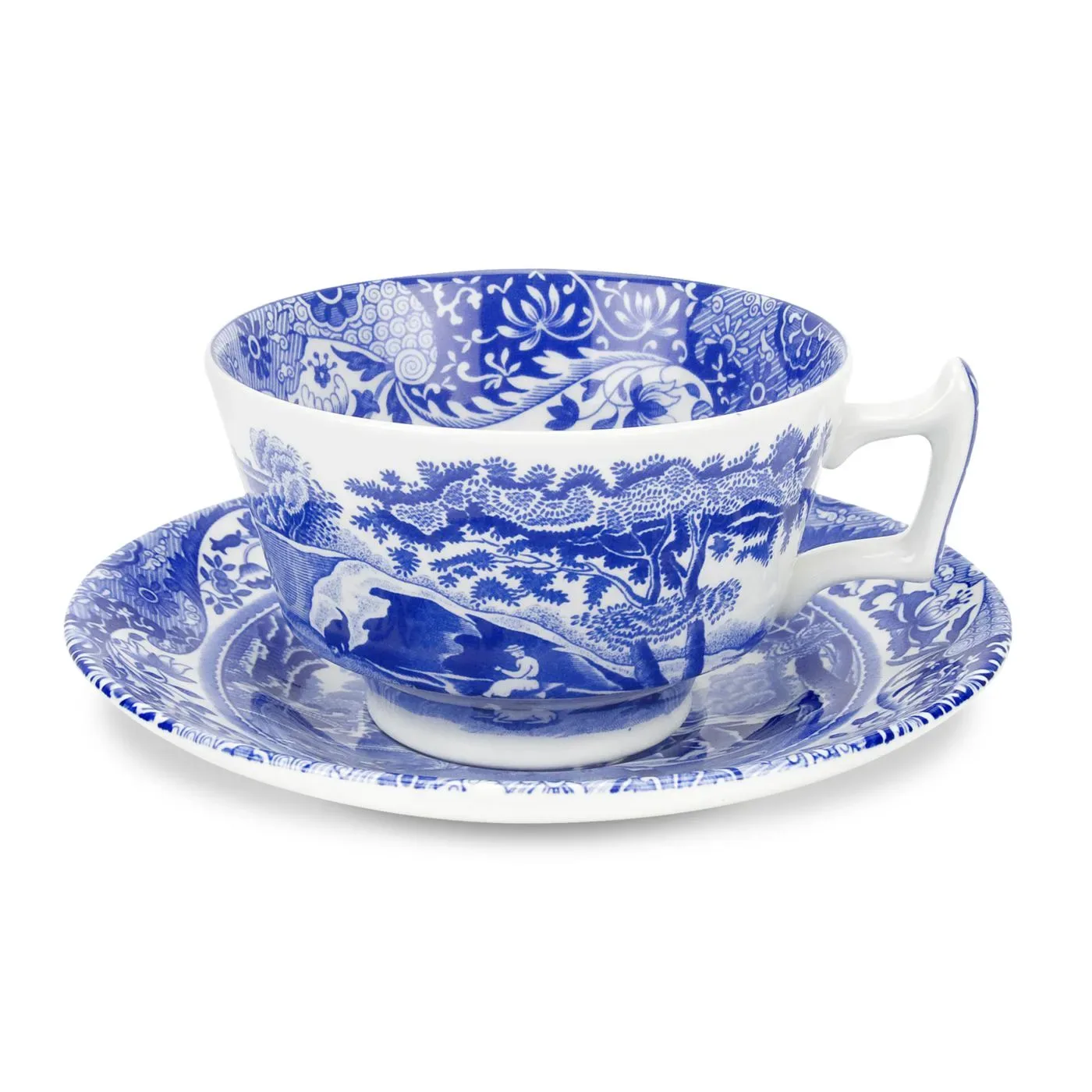 Spode Blue Italian tekopp med fat 20 cl