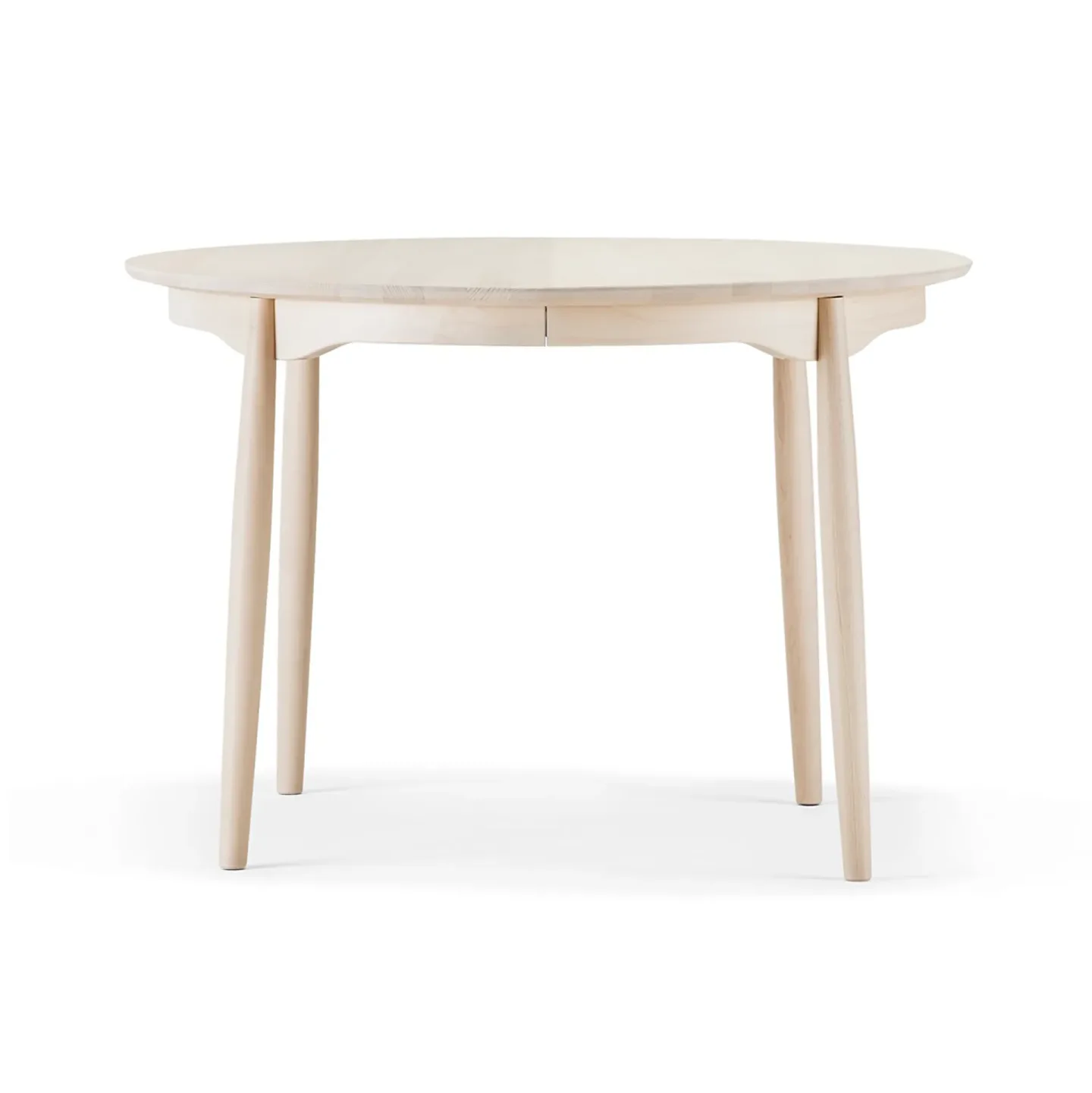 Stolab Carl matbord delbart Ø115 cm Björk ljus mattlack