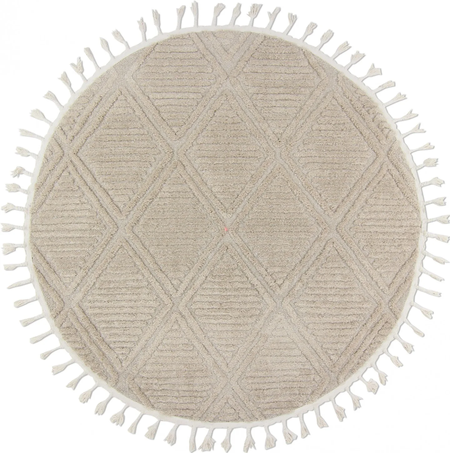 Runde tepper - Dover (beige) (Størrelse: Ø 200 cm)