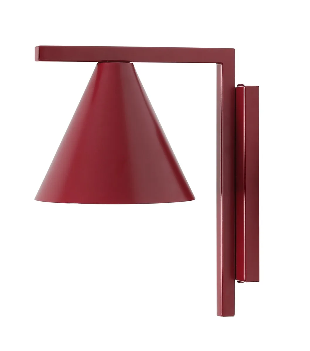 Artera - Form 23cm - Vägglampa - Vinröd