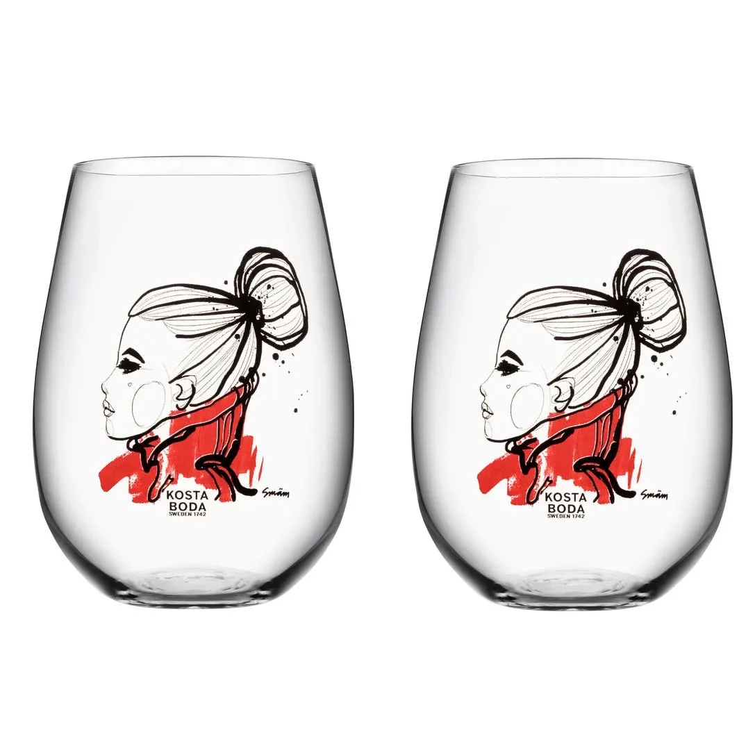 Kosta Boda All about you tumblerglas 57 cl 2-pack want you (röd)