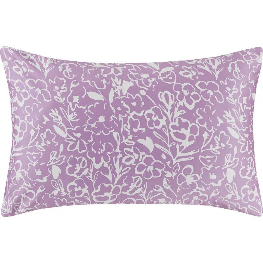 Esprit Kissenbezug Cleo Lila/Weiss Baumwolle 65 cm 100 cm