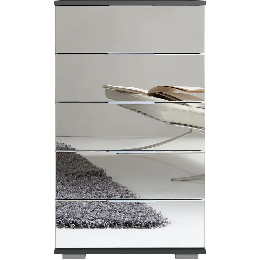 Kommode Peyton C Spiegelglas Holzwerkstoff B 49 H 102 cm