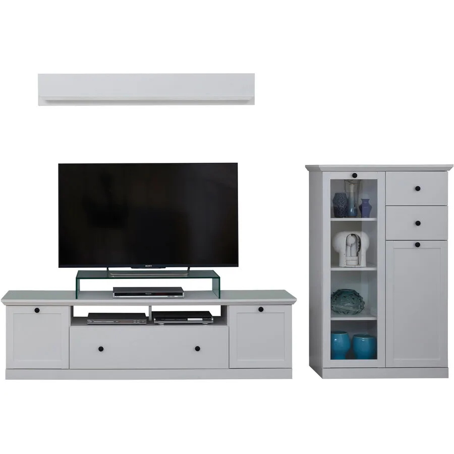 Wohnwand Wombat weiss Holzwerkstoff B 273 H 180 cm