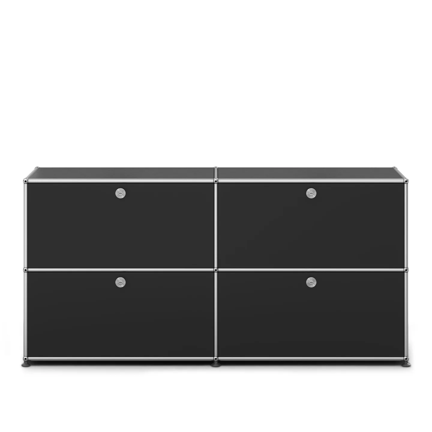 USM - USM Haller Sideboard E2 Graphite Black - Skänkar och sideboards - Fritz Haller & Paul Schärer - Svart - Metall