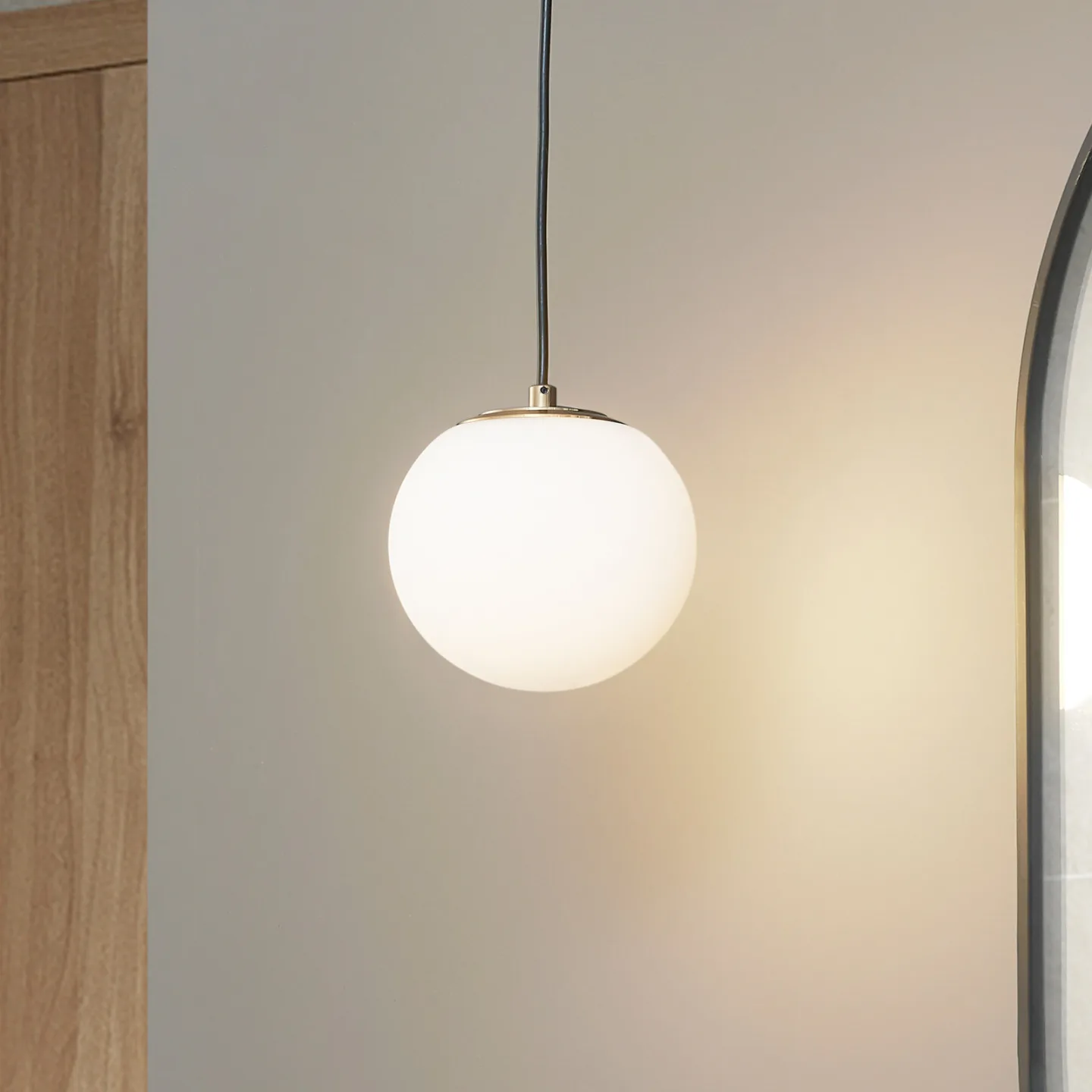 Bidolo Pendel IP44 Messing - Lucande - Badeværelse - Glas - Kugle