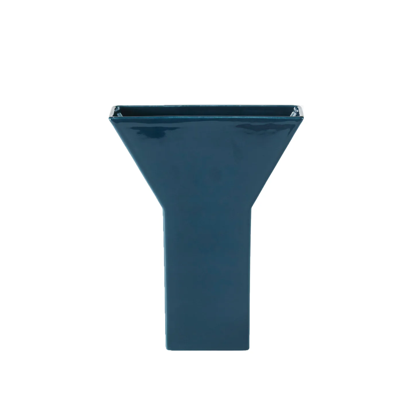 Länna - L.A. Triangular Vase Large Opening Blue - Vaser - Lotta Agaton - Blå - Porslin