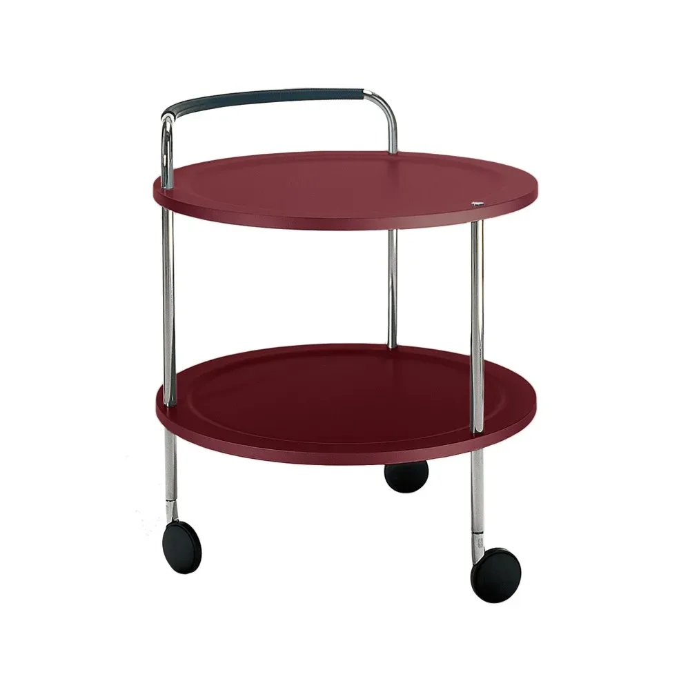 SMD Design Trolley Round Basic serveringsvagn vinröd, kromstativ