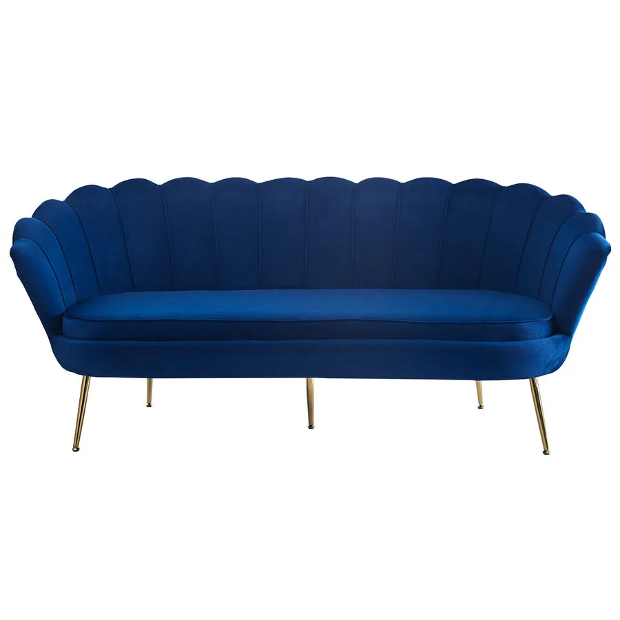 Sofa Pedro Ohne Samt dunkelblau B 180 T 76 cm