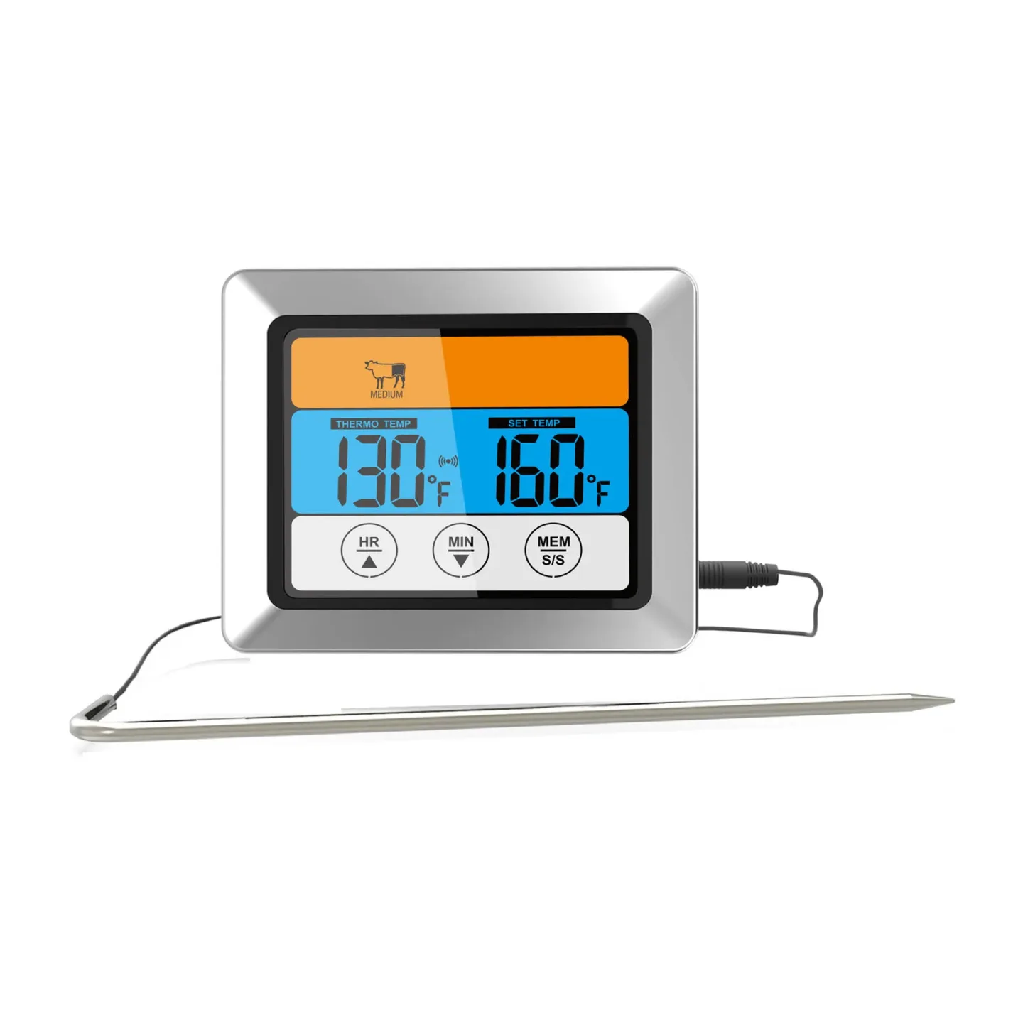 Dorre Grad Steakthermometer digital mit Kabel Silver