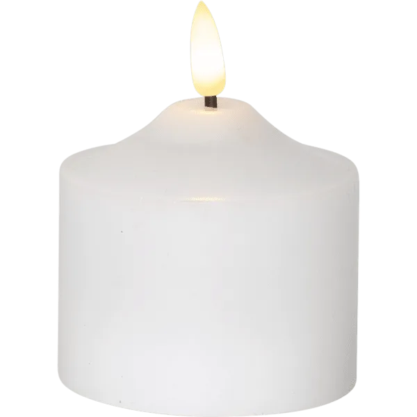 Star Trading - LED Blockljus Flamme - Batteriljus - Vit