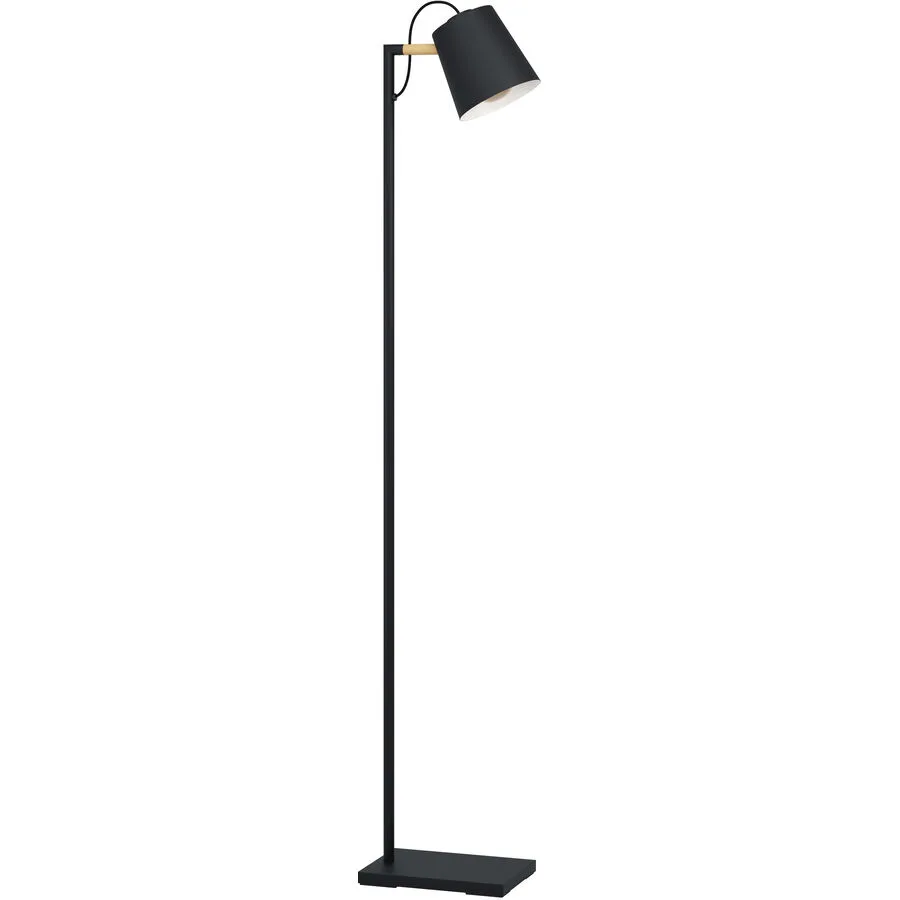 Eglo Leselampe Lacey Braun/Schwarz Stahl/Holz 16 cm 159.5 cm - Material: Holz/Stahl