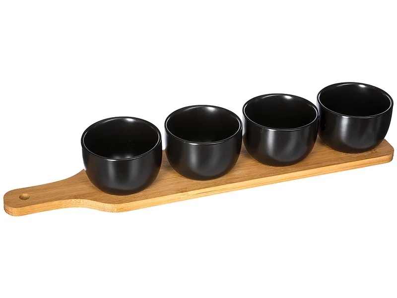 SECRET DE GOURMET Aperitiv-Set ORIS Porzellan braun
