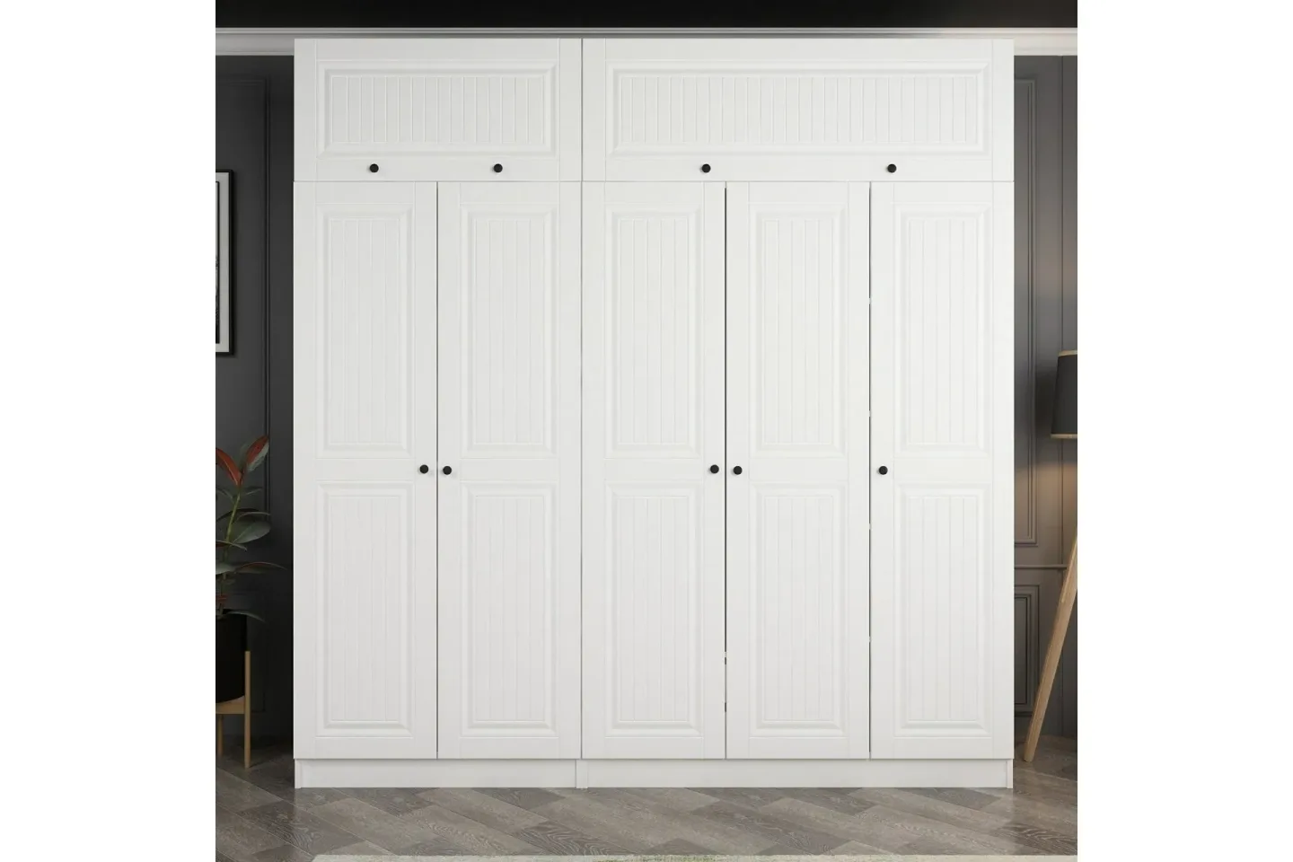 Fruitland Garderob 225 cm - Vit