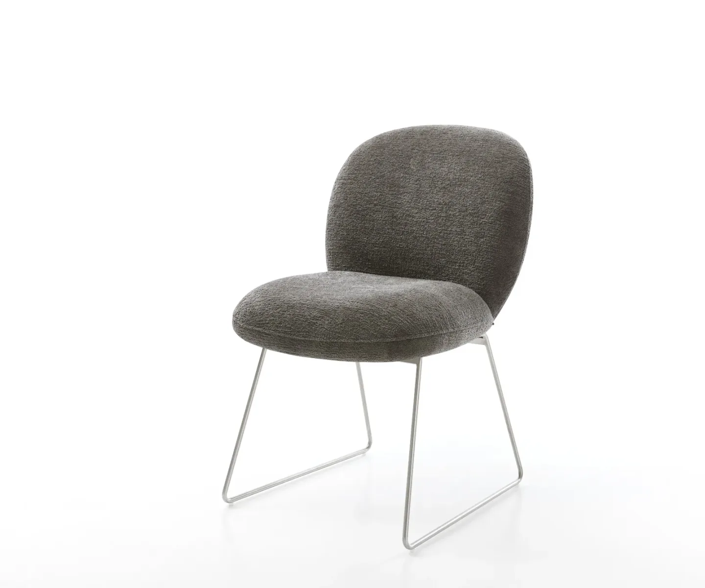 Drehstuhl Nube-Flex Strukturstoff Soft Grau Kreuzgestell breit Schwarz 360° drehbar Wippfunktion Taschenfederkern
