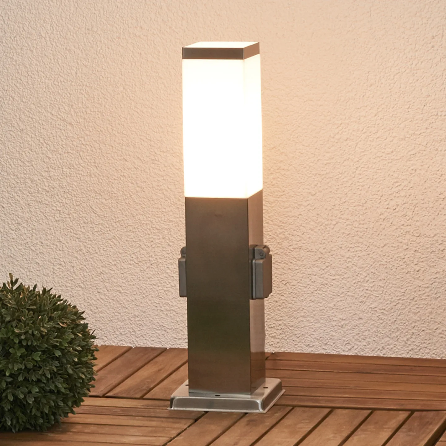 Lorian Garten Leuchte Stainless Steel/White - Lindby - Modern - Edelstahl - Einflammig