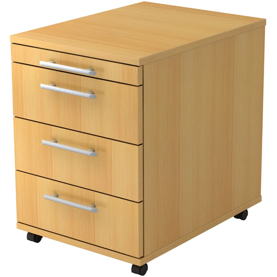 Rollcontainer Office buche Holzwerkstoff B 42.8 H 59 cm