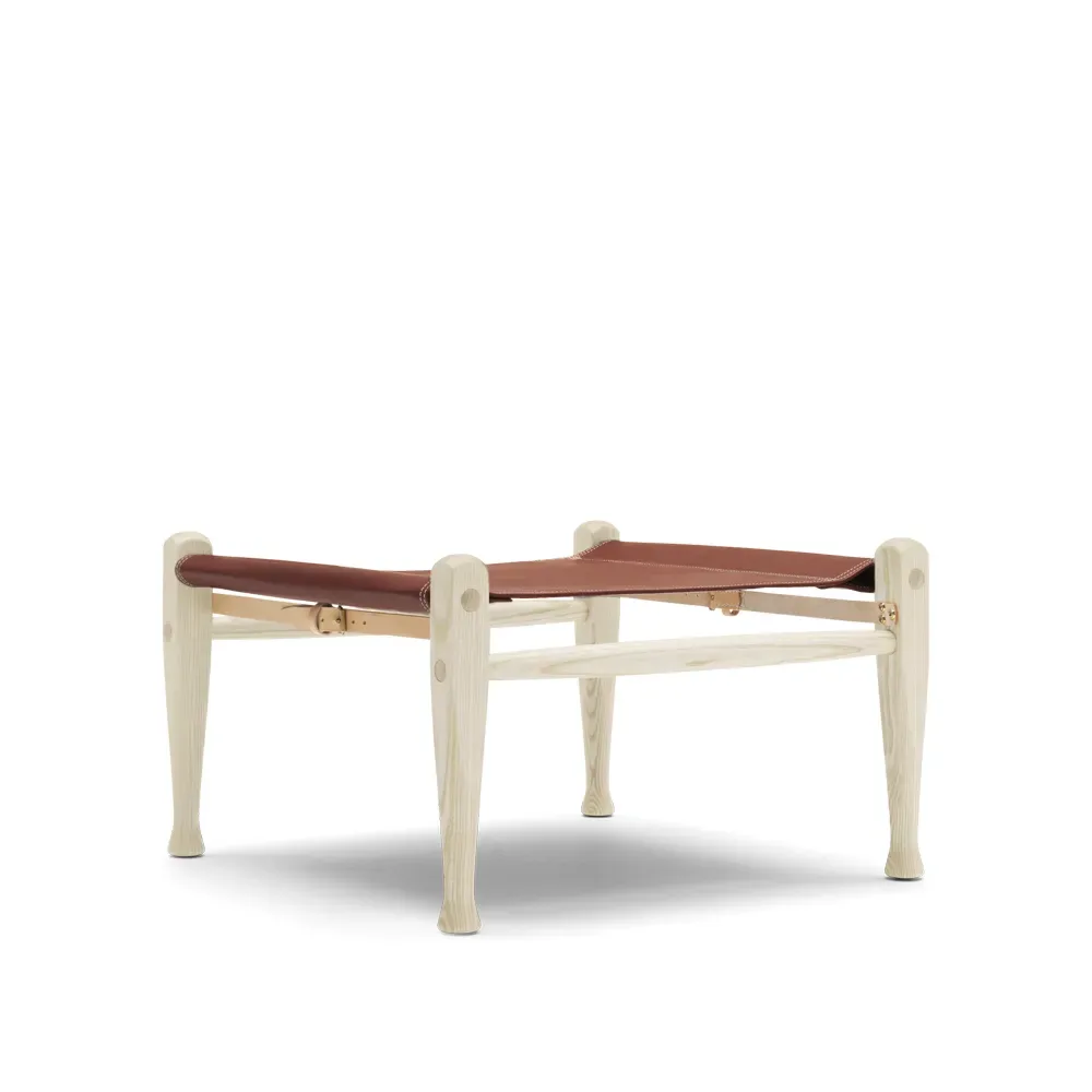 Carl Hansen & Søn KK97170 Safari fotpall Thor 307 läder-vitoljad ask