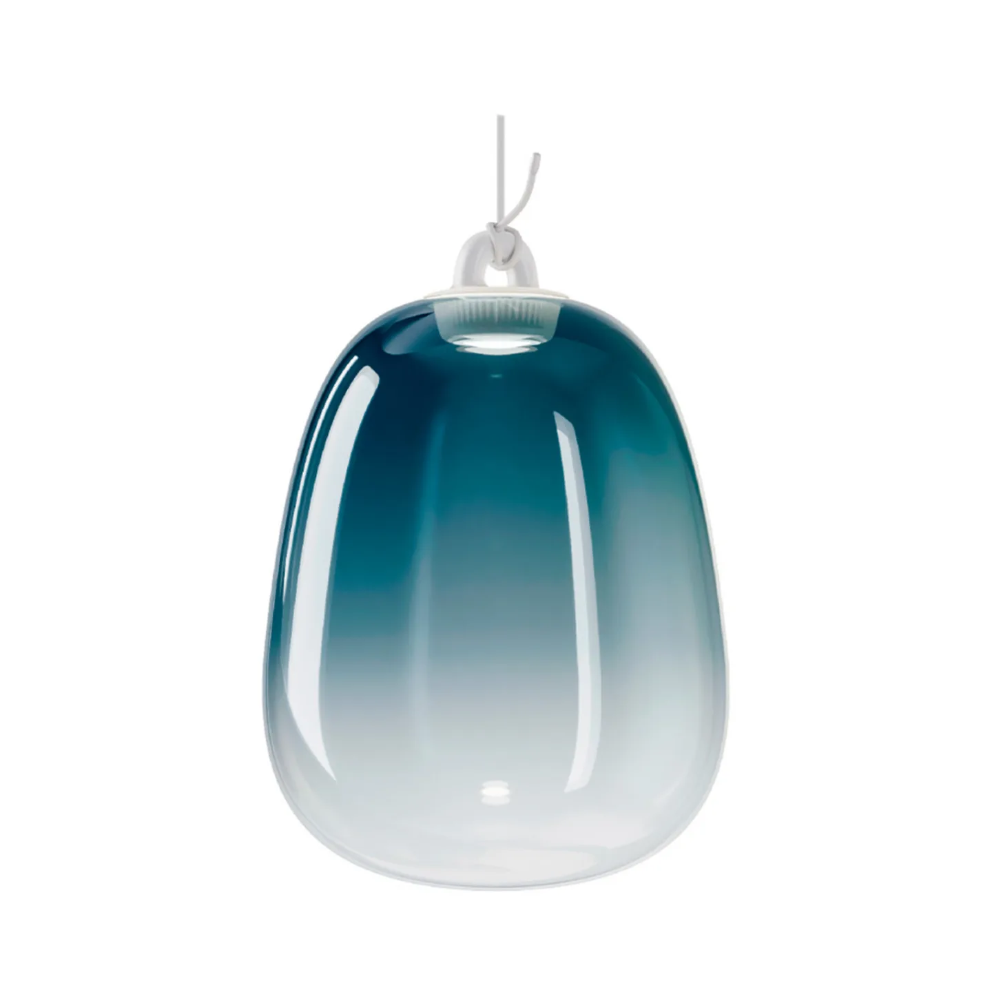 Oblò Pendelleuchte Large 2700K Azure Stahl/Weiß - Lodes - Wohnzimmer - Glas