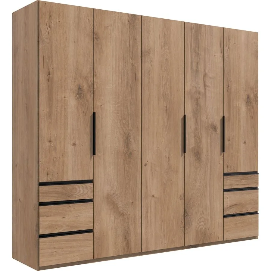 Kleiderschrank Sanko Plankeneiche Holzwerkstoff B 250 cm