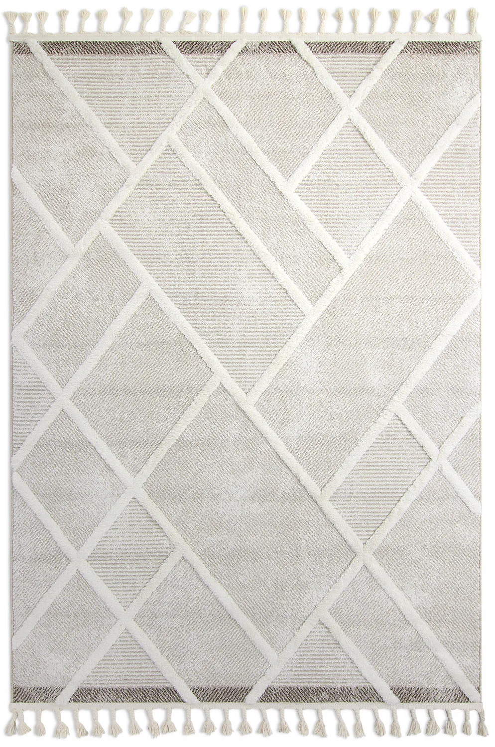 Shaggy - Boston (beige) (Størrelse: 240 x 340 cm)