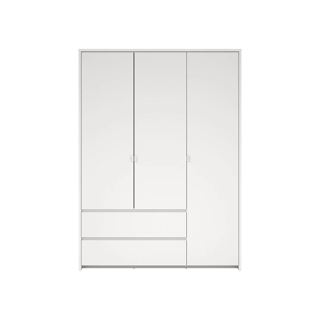 Next Kleiderschrank 3 Türen 2 Schubladen 149x200cm weiß.