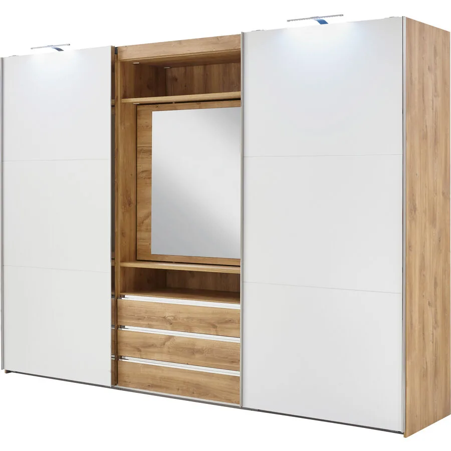 Kleiderschrank Mora Plankeneiche Holzwerkstoff B 300 cm