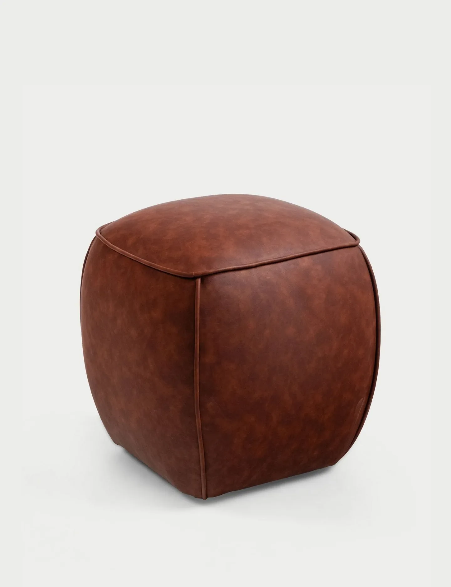 Valnor Sittpuff 40 cm Konstläder - Brun