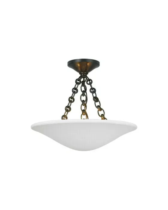 Mollino 16" Semi Flush Mount Bronze