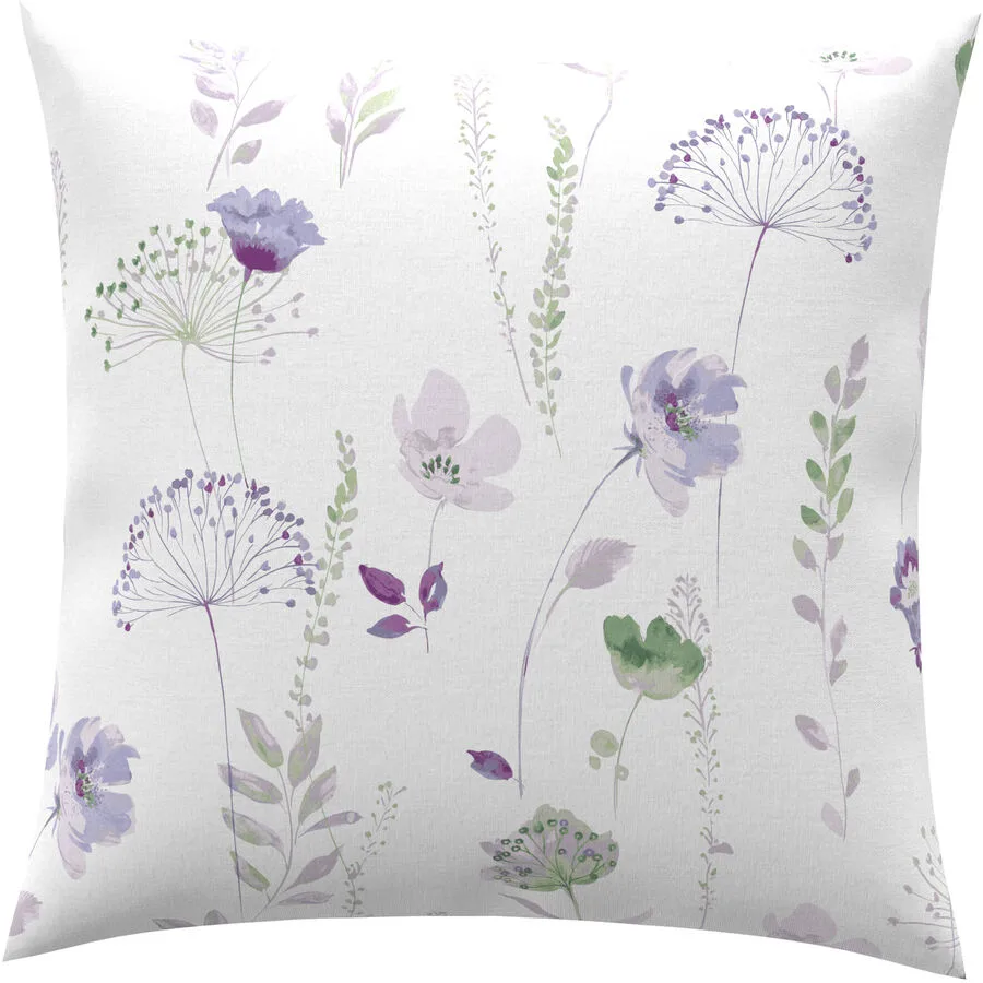Kissenbezug Lumia Weiss/Bunt Blumenmuster Baumwolle B 65 T 65 cm