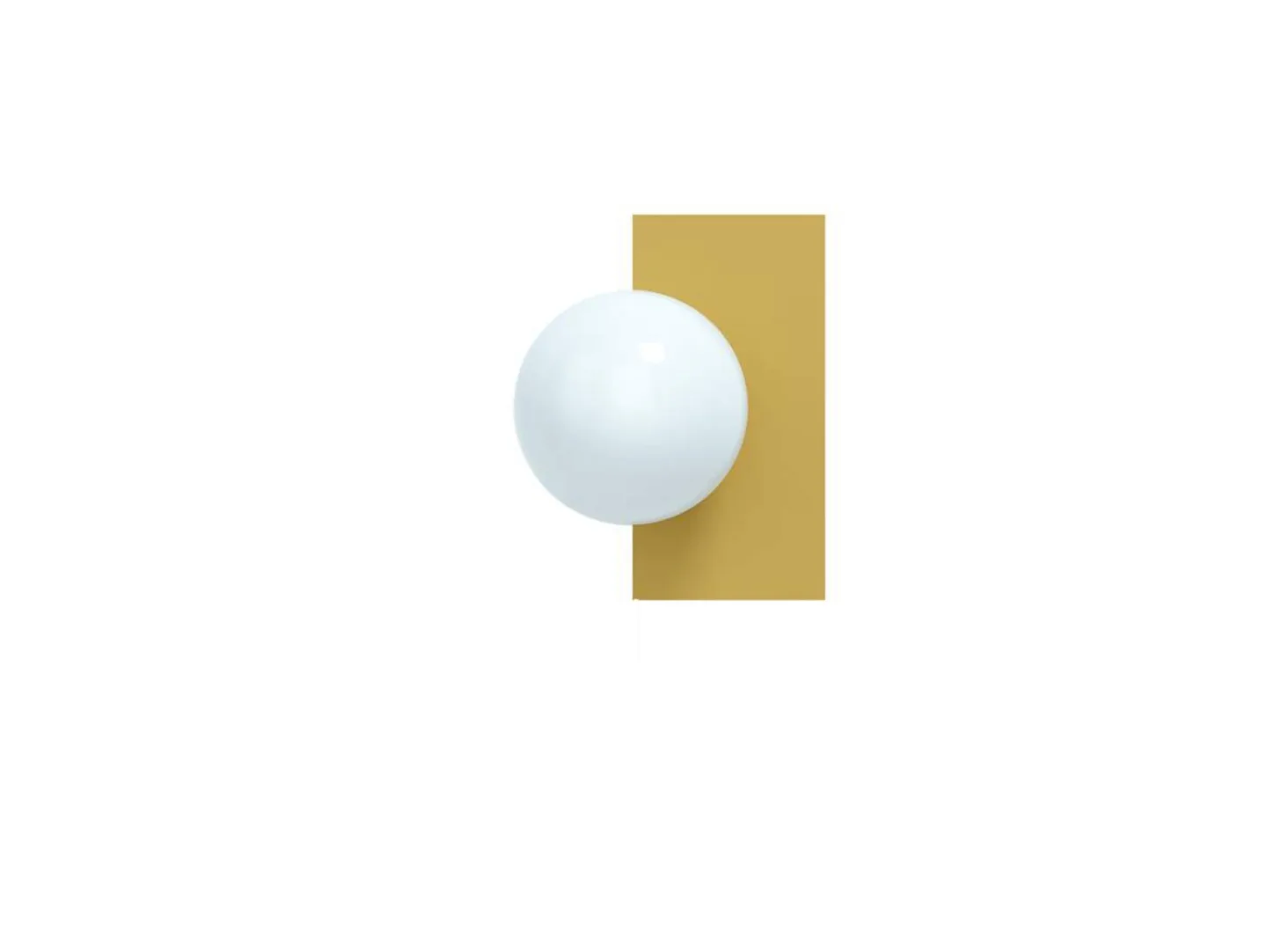 Candy Little Rectangle S Wandleuchte, gelb - Swedish Ninja - Wohnzimmer - Metall