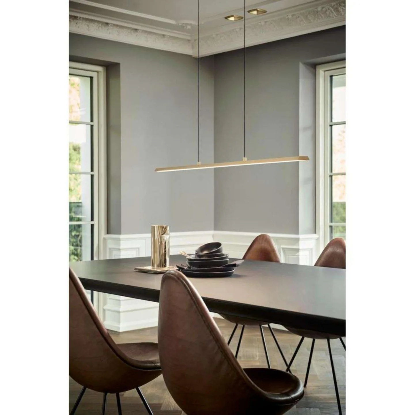 Slim S1200 Pendelleuchte 2700/3000K Brass - LIGHT-POINT - Esszimmer - Aluminium