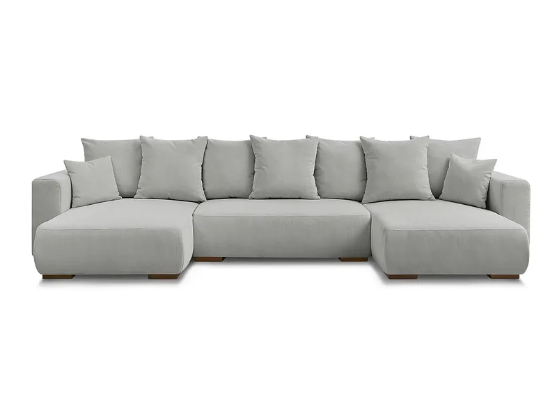 Wohnlandschaft BOBOCHIC SIDONIE Cord-Stoff hellgrau