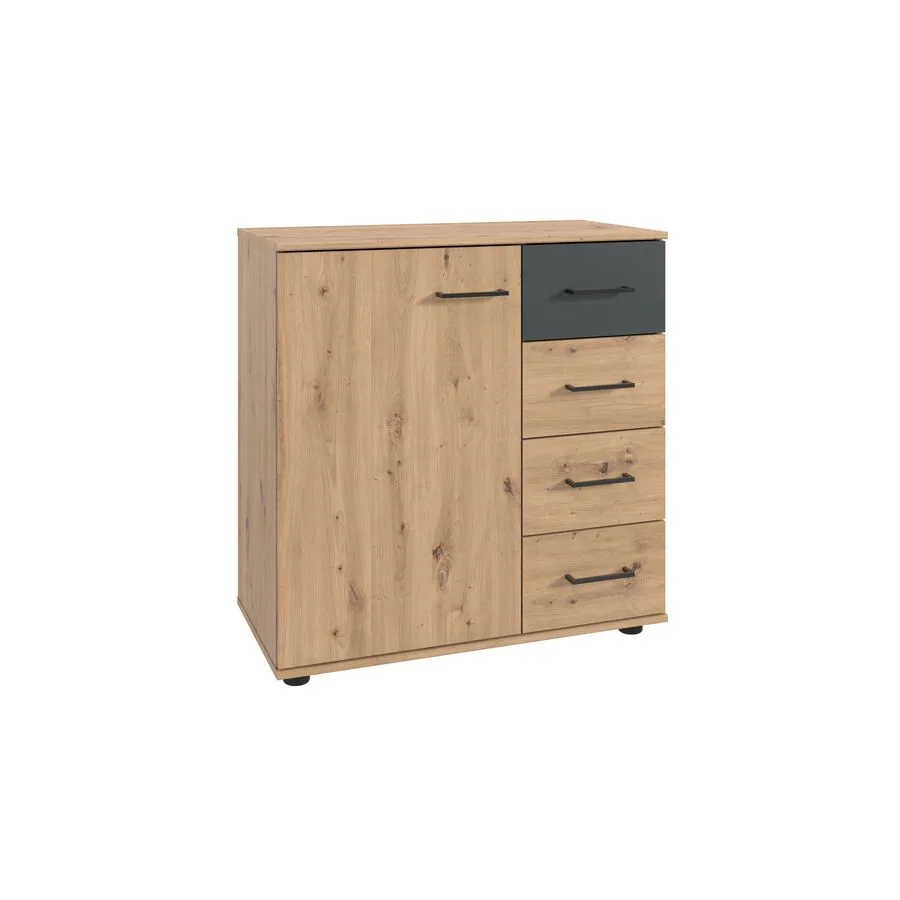 Kommode Tiby Eiche Nachbildung Holzwerkstoff B 81 H 83 cm