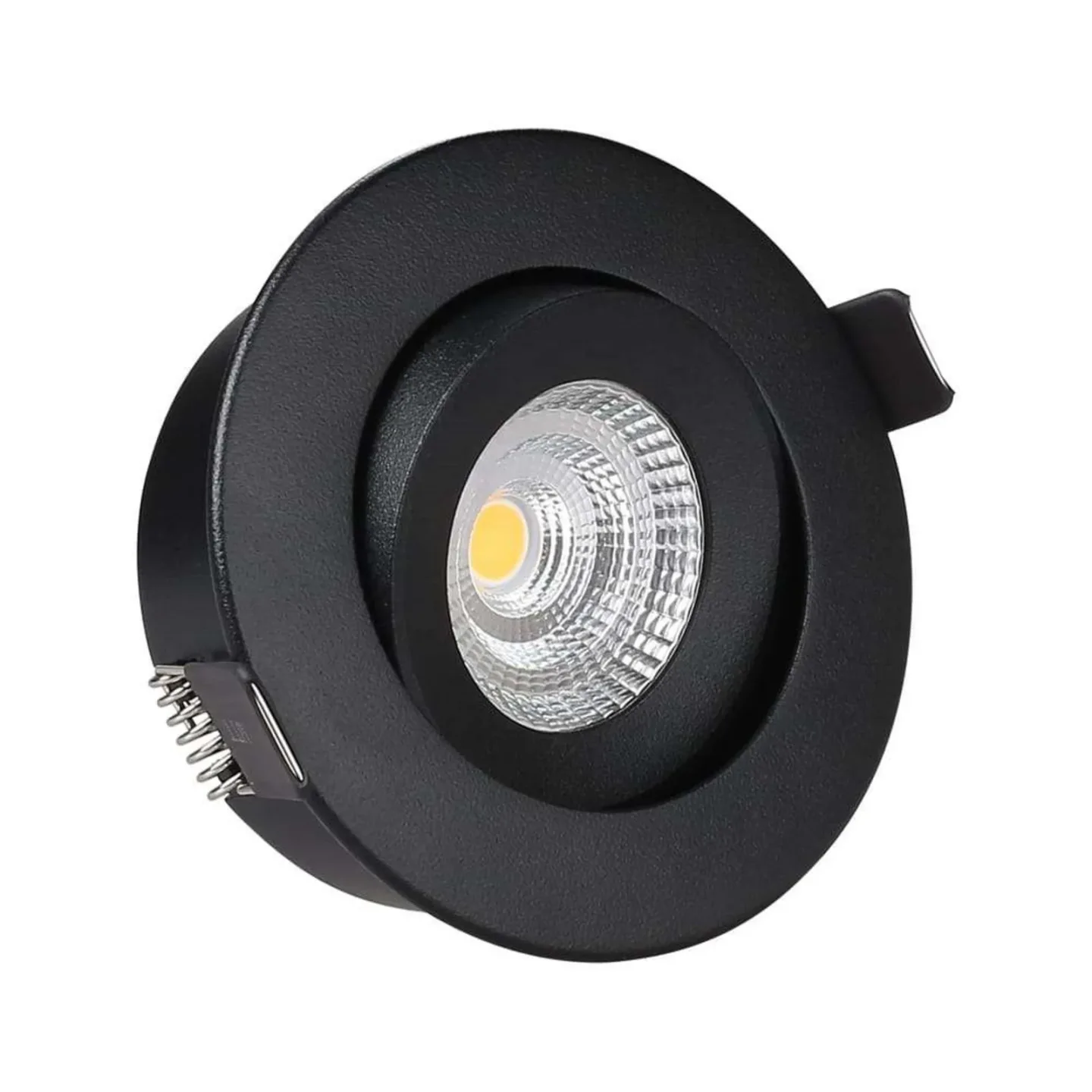 Downlight Inbyggningsspot Spot 7W 2700K Tilt Svart - Antidark - Vardagsrum - Metall