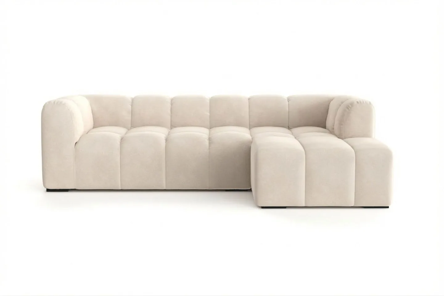 Marlow 3-sits Bubblig Divansoffa höger - Beige