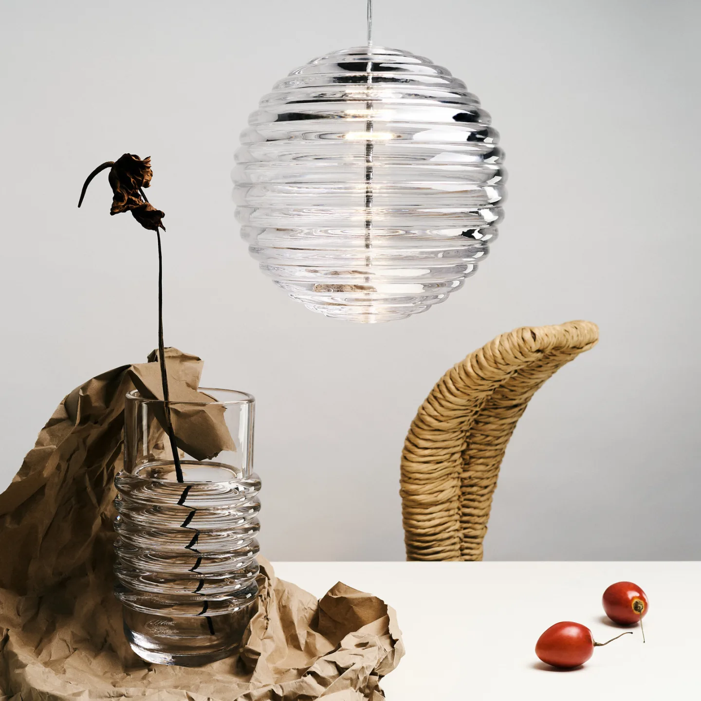 Press Pendelleuchte Sphere 2700K Clear - Tom Dixon Press Sphere - Wohnzimmer - Design - Glas - Kugel