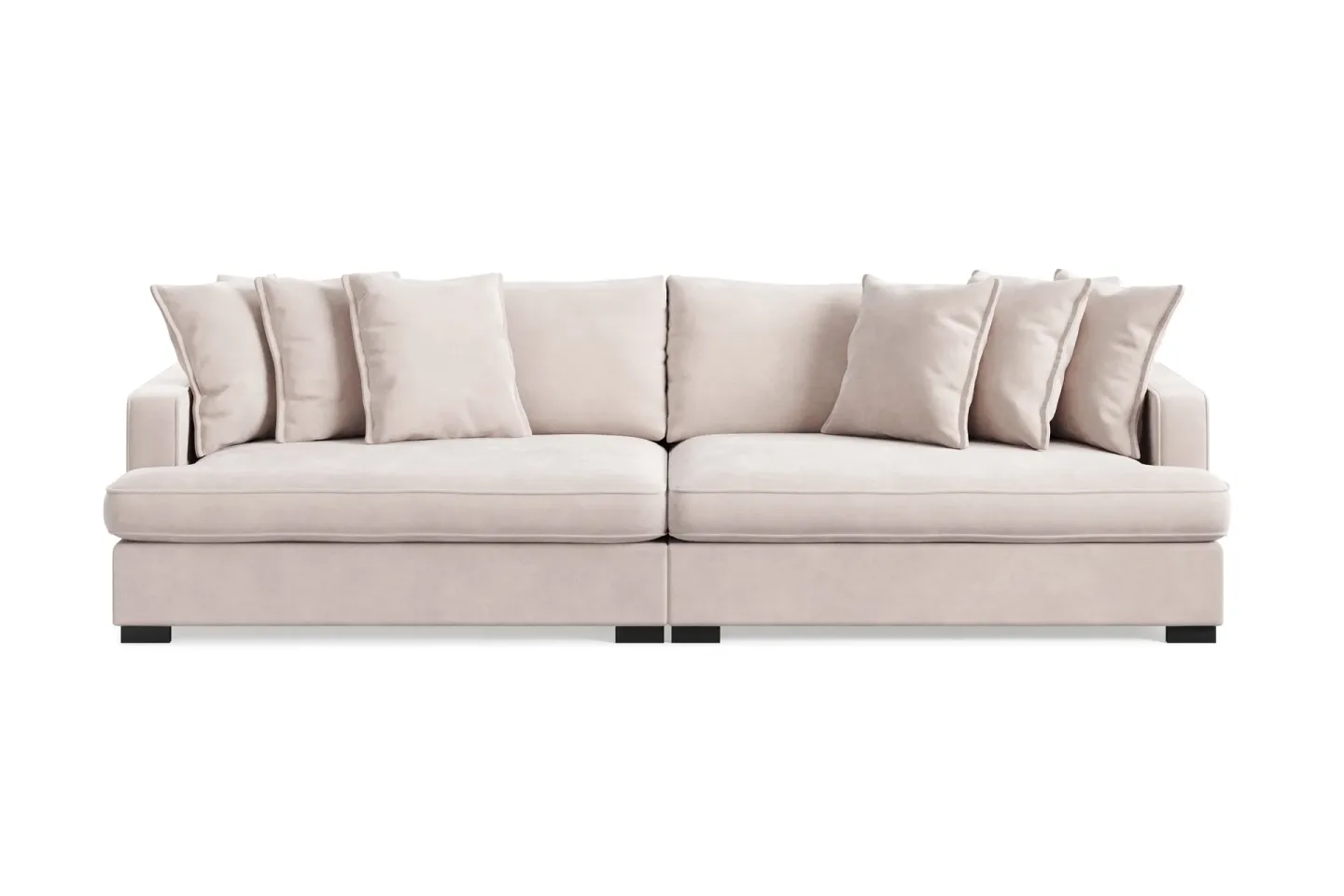 Rossita Lyx 4-sits Extra djup Sammetsoffa - Beige