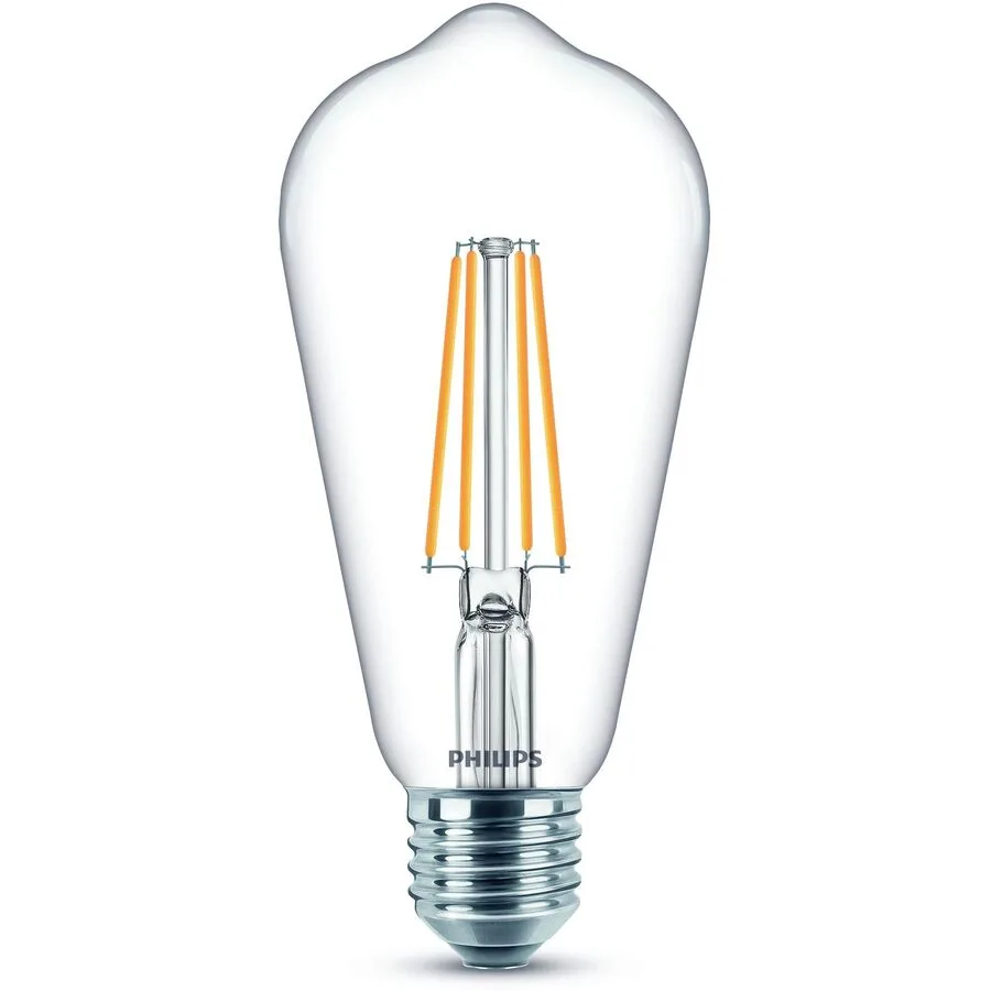 Leuchtmittel Philips Glas E27 7 W - Farbe: Transparent - LED - Lichtfarbe: Extra warmweiss - LED Leuchtmittel