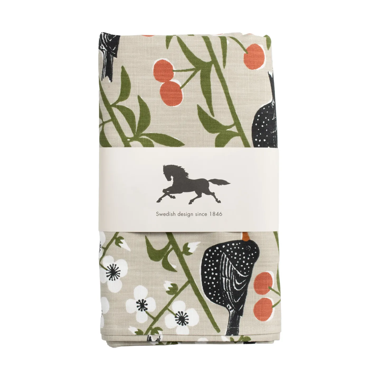 Almedahls Kirschgarten Tischdecke Beige, 145×250 cm
