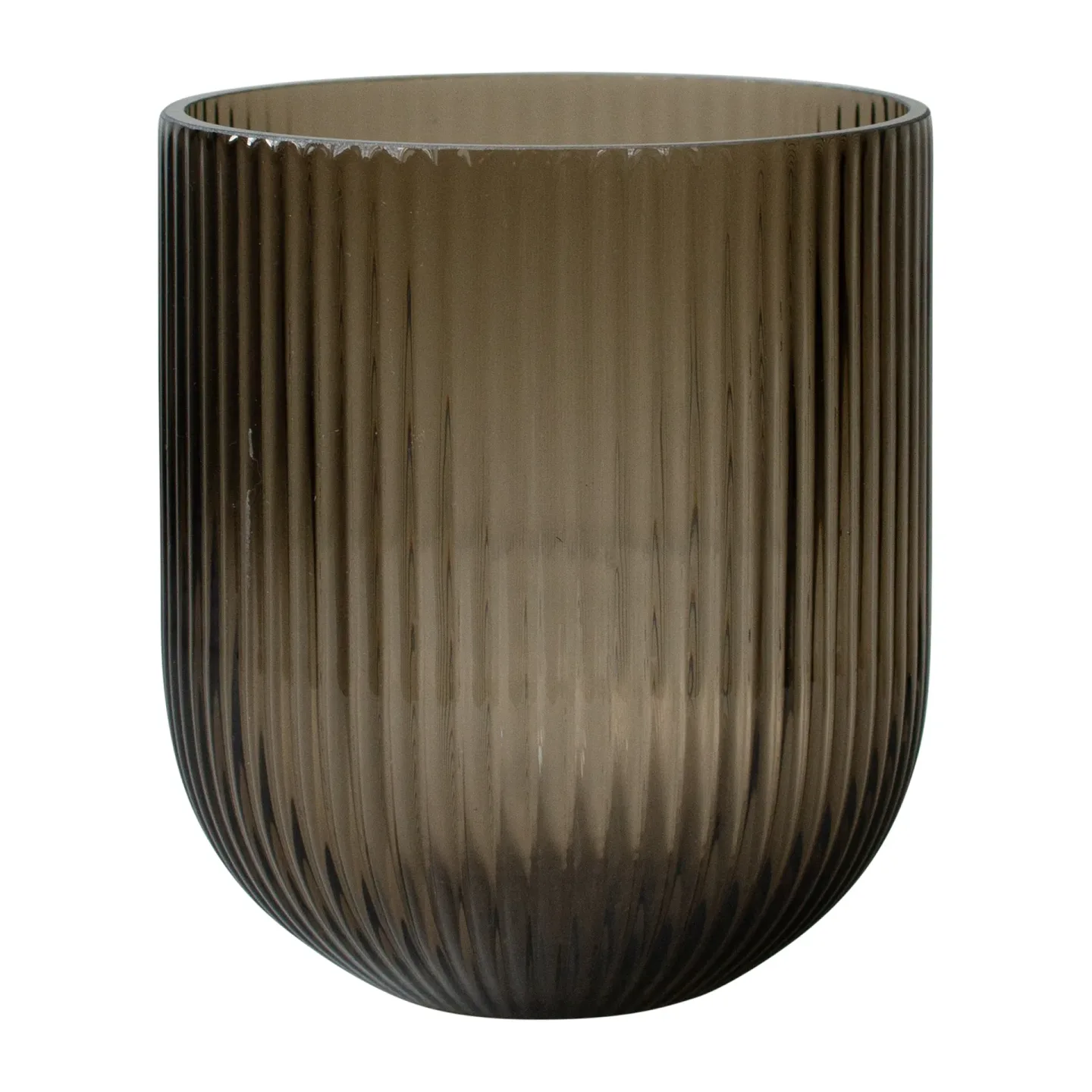 DBKD Simple Stripe Glasvase brown Medium