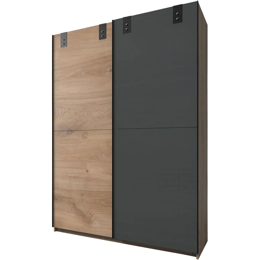 Kleiderschrank Chantel Plankeneiche/graphit Holzwerkstoff B 135 cm
