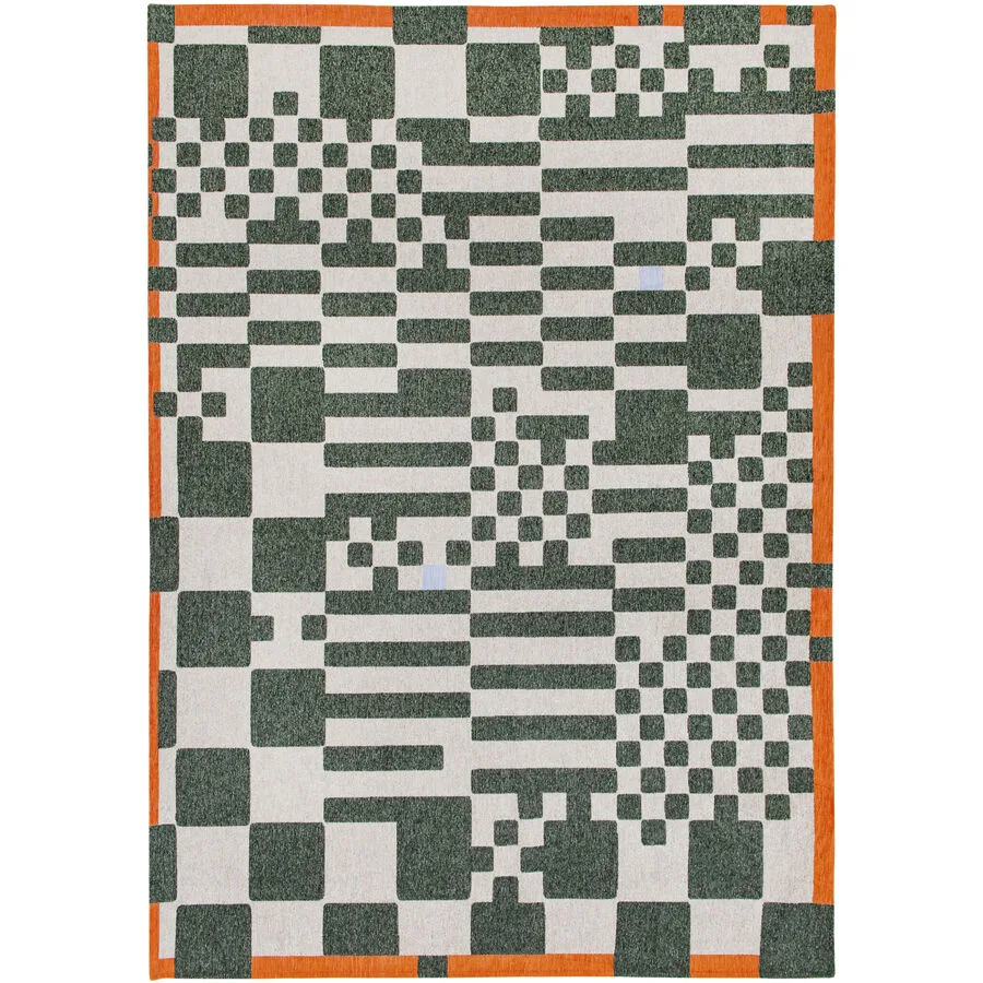 Teppich Chess Grün Polyester 140 cm 200 cm