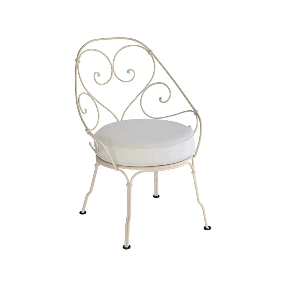 Fermob 1900 Cabriolet karmstol Nutmeg (beige), off-white dyna