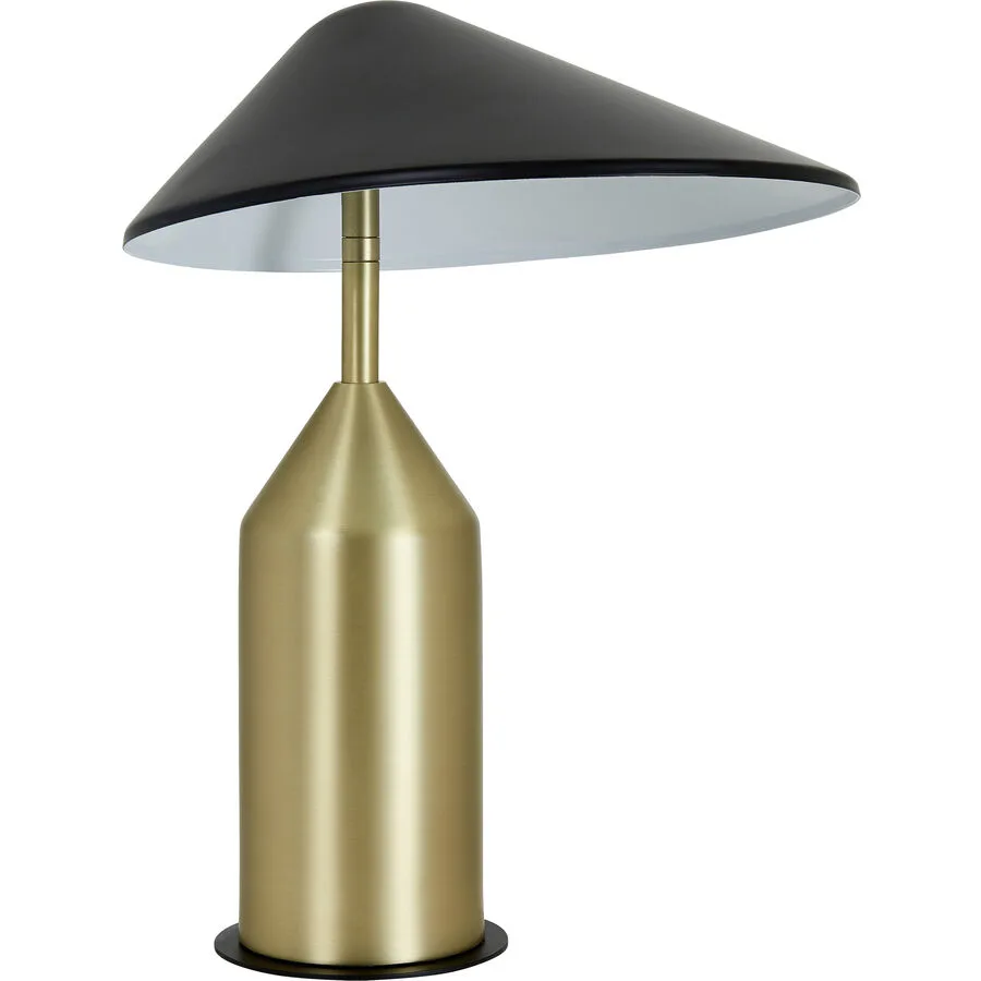 Tischlampe Lovo Gold/Schwarz Metall 27 cm 39 cm - Farbe: messing/schwarz