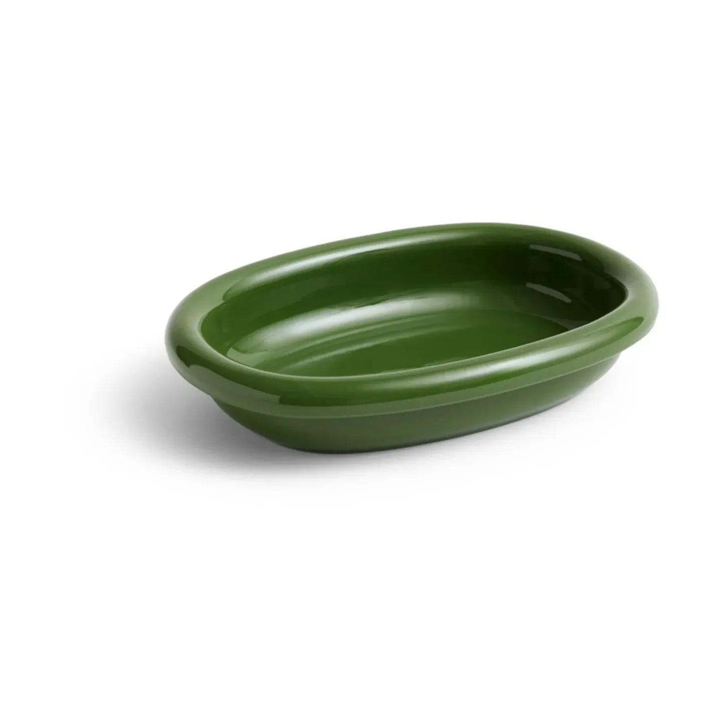 HAY Barro ovale Servierplatte Green, small 20x27,5 cm