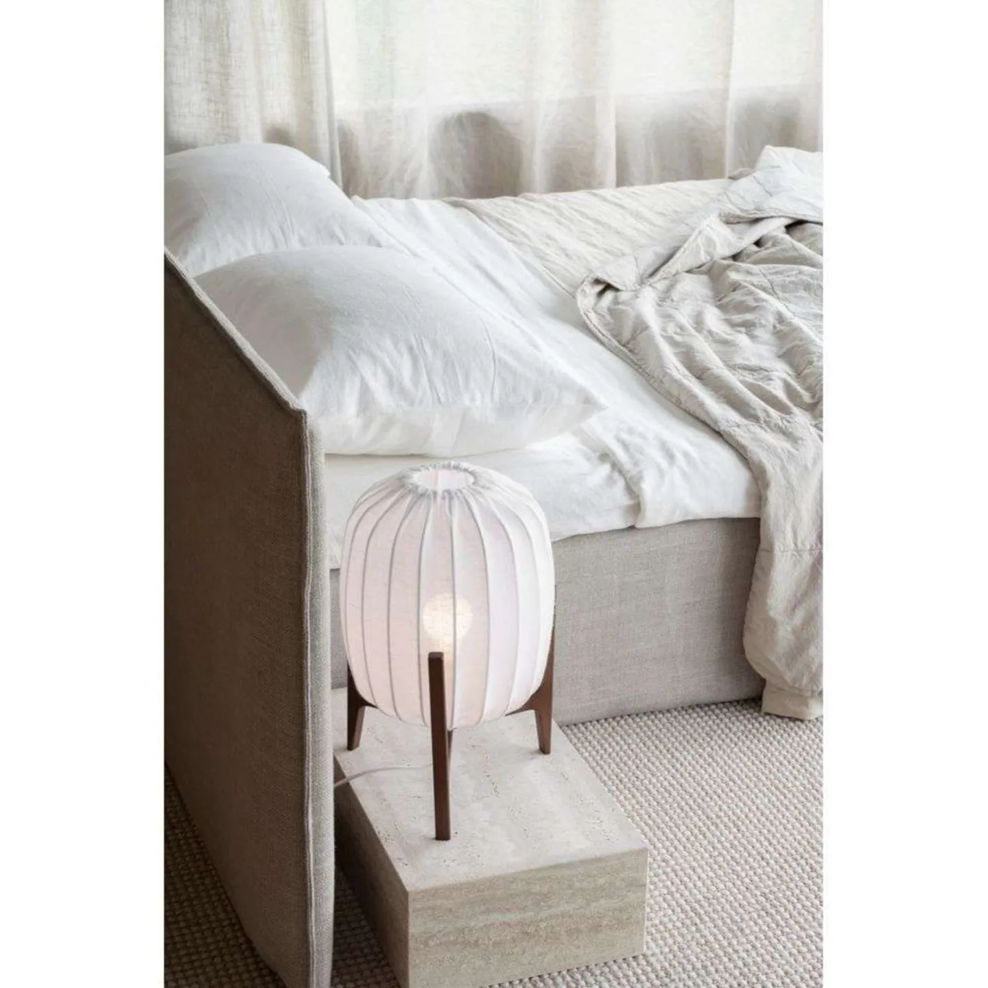 Prisma Tischleuchte Dark Ash/White - Watt & Veke - Wohnzimmer - Skandinavisch - Holz - Einflammig